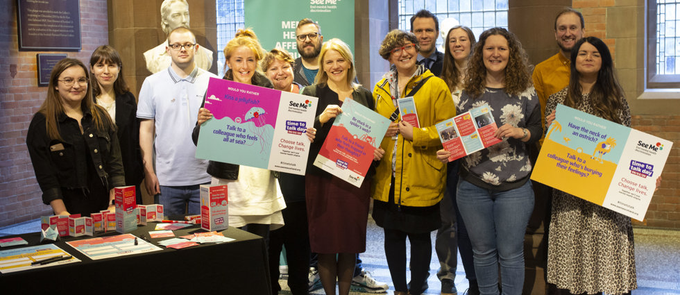 Time to Talk photo shoot at Glasgow Central Station